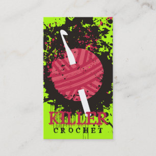 Carte De Visite Crochet de crochet rouge d'explosion de fil de