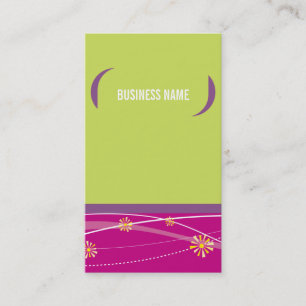 CARTE DE VISITE crochets brillants lime prune rose