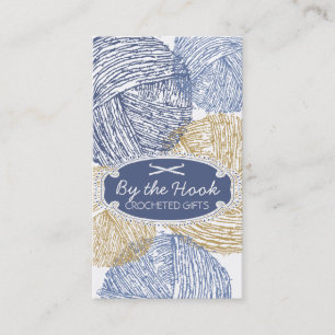 Carte De Visite Crochets de crochet brouillés tirés par la main 