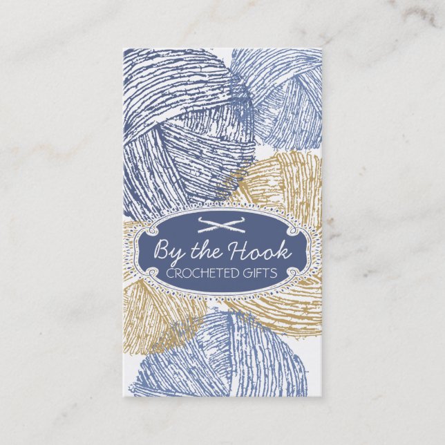 Carte De Visite Crochets de crochet brouillés tirés par la main de (Devant)