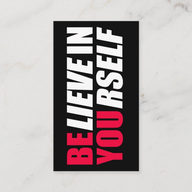 Carte De Visite Crois en toi-même (Devant)