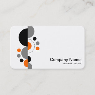 Carte De Visite Croissants Abstraits 01 - Orange