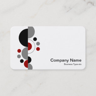 Carte De Visite Croissants Abstraits 01 - Rouge rubis
