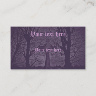 Carte De Visite Croix céleste gothique violet