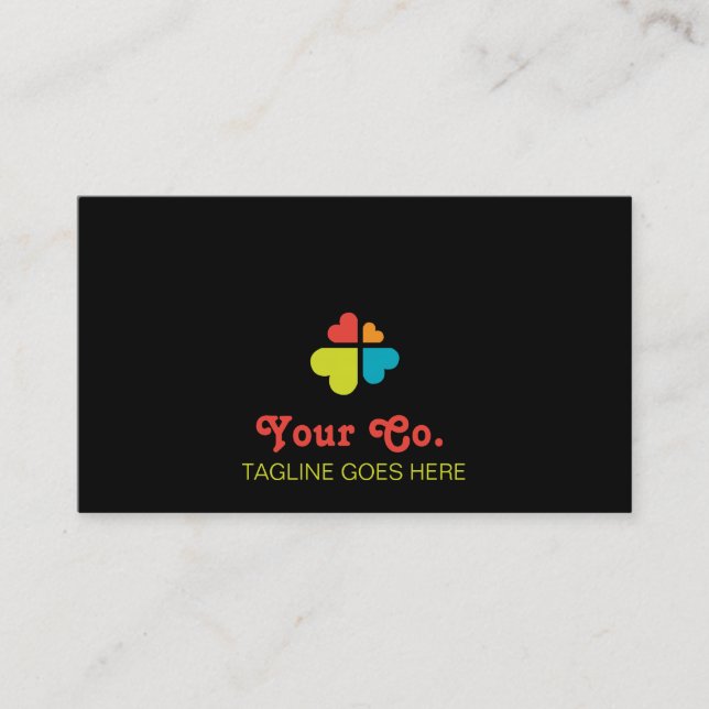 Carte De Visite Croix de cœurs (Devant)