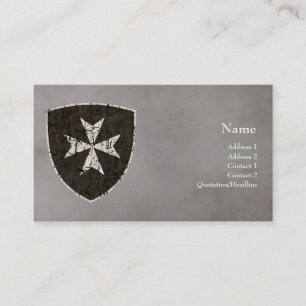Carte De Visite Croix de Hospitaller de chevaliers, affligée