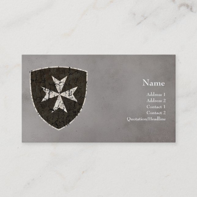 Carte De Visite Croix de Hospitaller de chevaliers, affligée (Devant)