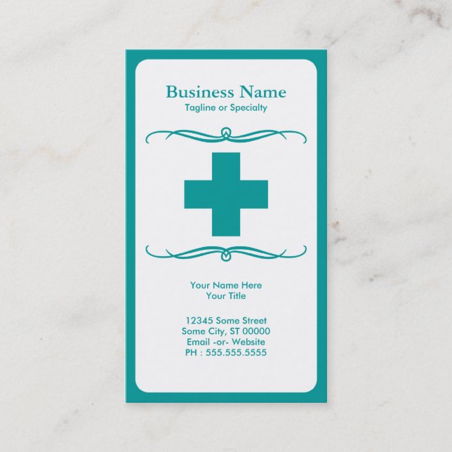 Carte De Visite croix médicale de mod (Devant)