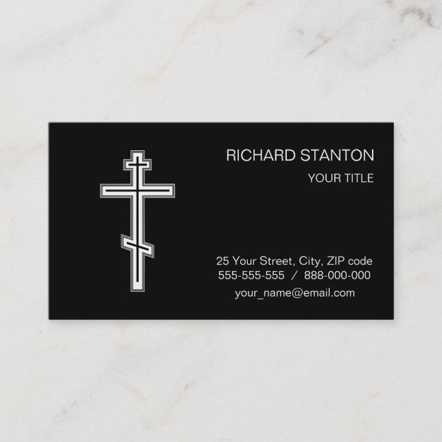 Carte De Visite Croix orthodoxe (Devant)