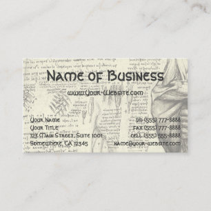 Carte De Visite Croquis d'anatomie des muscles masculins par Leona