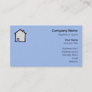 Carte De Visite Croquis de Chambre. Noir et bleu