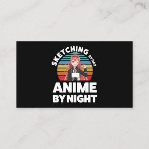 Carte De Visite Croquis de jour Anime de nuit Anime