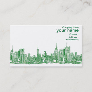 Carte De Visite Croquis vert de NYC