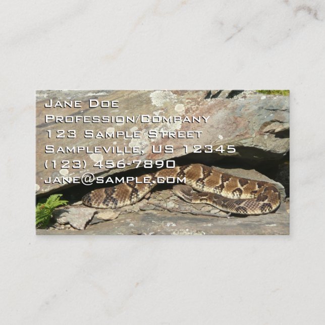 Carte De Visite Crotale à Shenandoah National Park (Devant)