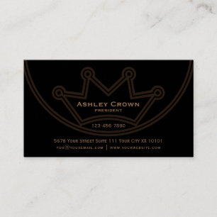 Carte De Visite Crown Logo Business Card