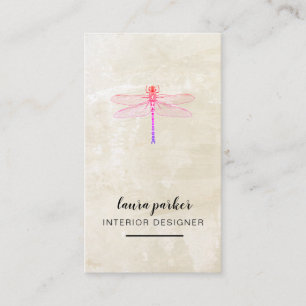 Carte De Visite Cru créatif de nature de concepteur de libellule