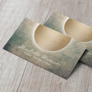 Carte De Visite Cru rougeoyant de cercle d'or d'instructeur de