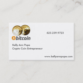 Carte De Visite Crypto entrepreneur de pièce de monnaie