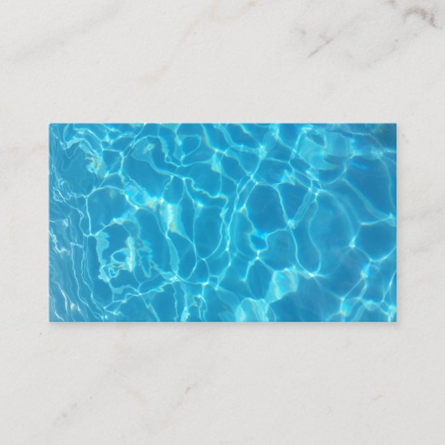 Carte De Visite Crystal Clear Sky Blue Pool Water (Devant)