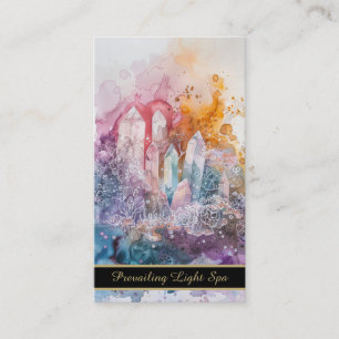 Carte De Visite *~* Crystal Cluster Rainbow QR AP90 Artsy Drip