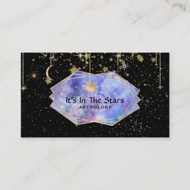 Carte De Visite *~* Crystals Moon Cosmos Astrology Stars (Devant)