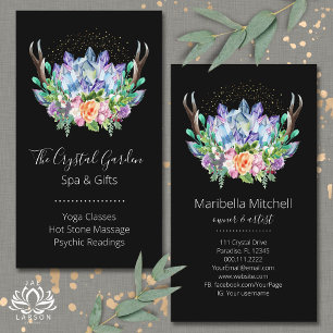 Carte De Visite Crystals Yoga Energy Healer Psychic Reiki Spa