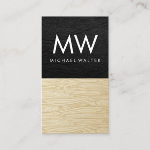 Carte De Visite Cuir Bois