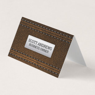 Carte De Visite Cuir Brown