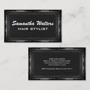 Carte De Visite Cuir de luxe   Cadre antique