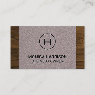 Carte De Visite Cuir   Découpe en bois