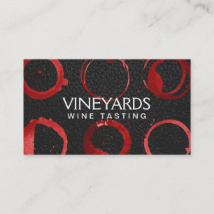 Carte De Visite Cuir noir   Tige Verre Vin