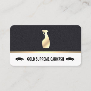 Carte De Visite Cuir Premium Gold de nettoyage de voiture
