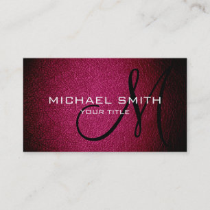 Carte De Visite Cuir rouge malin résident