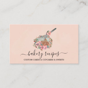 Carte De Visite Cuire Recette Whisk Dough Bowl Blush Rose