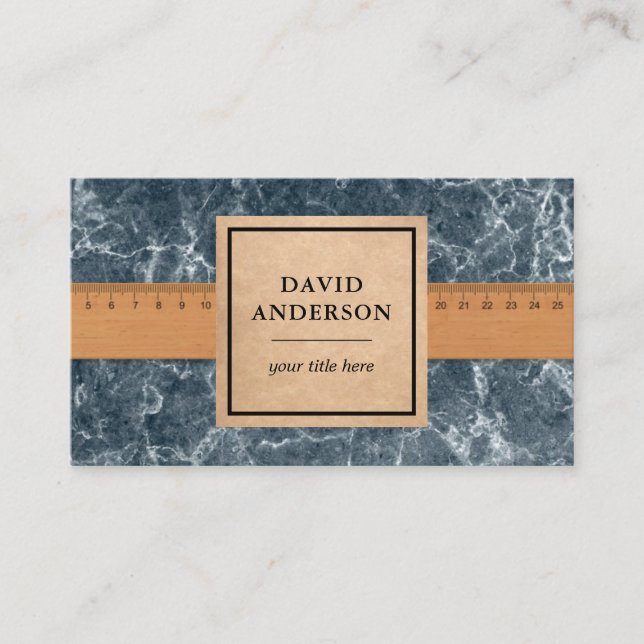 Carte De Visite Cuisine avec comptoir en marbre gris en granit (Devant)