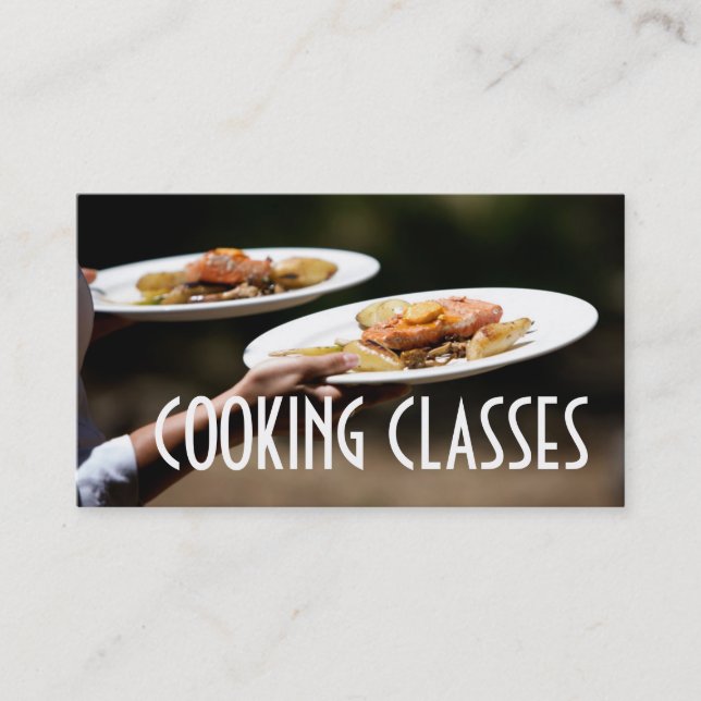 Carte De Visite Cuisine Classes Restaurant Bar Fer Chef (Devant)