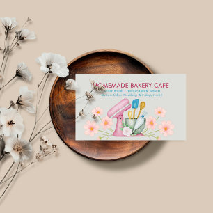 Carte De Visite Cuisine de boulangerie bleue pour la fabrication d