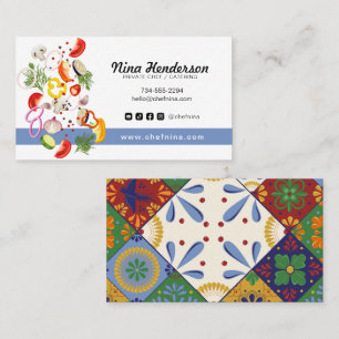 Carte De Visite Cuisine de chef privé hachée Cuisine de restaurati