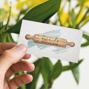 Carte De Visite Cuisine de pâtisserie de chef personnel Rolling Pi
