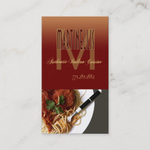 Carte De Visite Cuisine de restaurants de restauration de