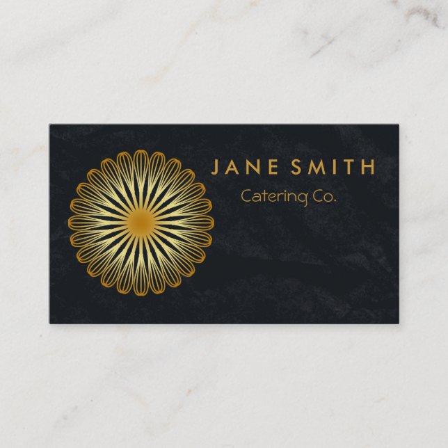 Carte De Visite Cuisine Fleur Whisk pour boulangerie, Restauration (Devant)