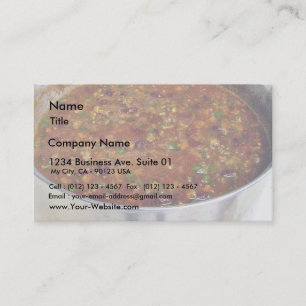 Carte De Visite Cuisine Hot Chili