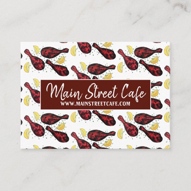 Carte De Visite Cuisine indienne Tandoor Restaurant Chef (Devant)