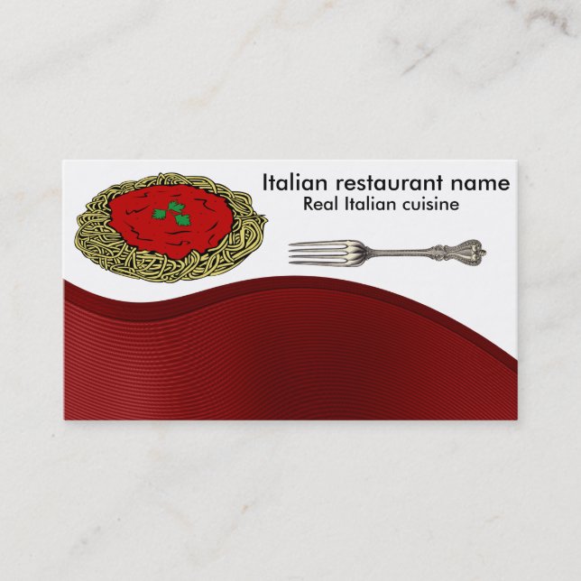 Carte De Visite Cuisine italienne (Devant)