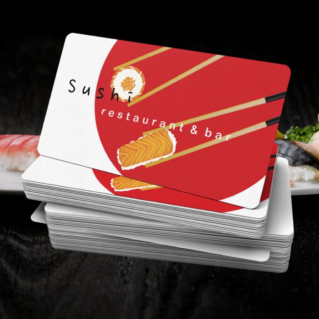 Carte De Visite Cuisine Japonaise À Sushi Minimaliste Chef (Créateur téléchargé)