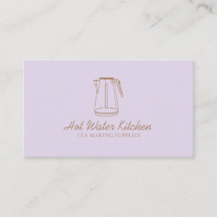 Carte De Visite Cuisine Lilac Blush Violet Ustensile Thé Bowl