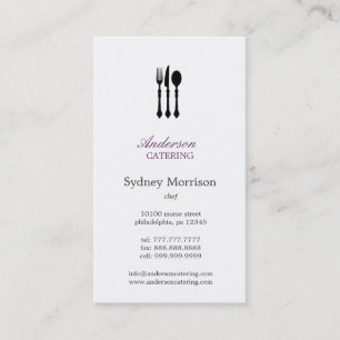 Carte De Visite Cuisine moderne Chef/Restauration/Restaurant