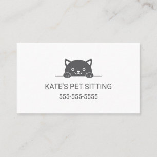 Carte De Visite Cuisine noire Peeking Pet Sitting 2