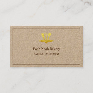 Carte De Visite Cuisine pâtisserie boulangerie Papier Kraft