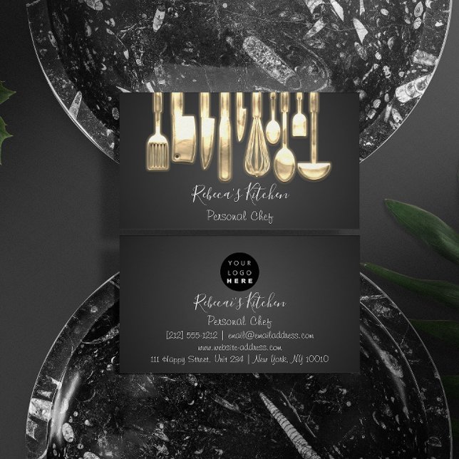 Carte De Visite Cuisine Personnel Chef Restaurant Cuisine Kraft (Créateur téléchargé)